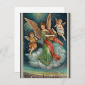 ヴィンテージノルウェーのクリスマス挨拶 シーズンカード (正面/裏面)