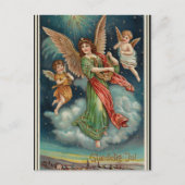 ヴィンテージノルウェーのクリスマス挨拶 シーズンポストカード (正面)