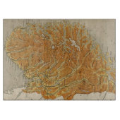 ヴィンテージノルウェーの地図(1914) カッティングボード (正面)