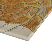 ヴィンテージノルウェーの地図(1914) カッティングボード (角)