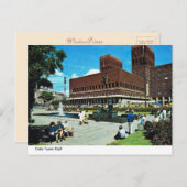 ヴィンテージノルウェーオスロタウンホール ポストカード (正面/裏面)