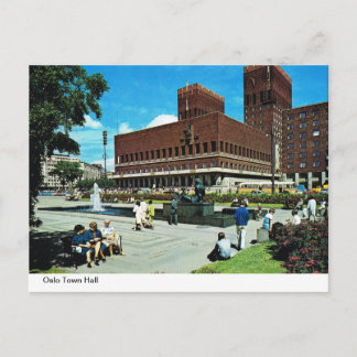 ヴィンテージノルウェーオスロタウンホール ポストカード