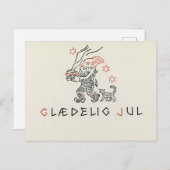 ヴィンテージノルウェークリスマスカードグレーデリジュル ポストカード (正面/裏面)