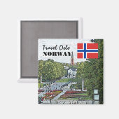 ヴィンテージノルウェースカンジナビアオスロヴィジェラン マグネット (正面/裏面)