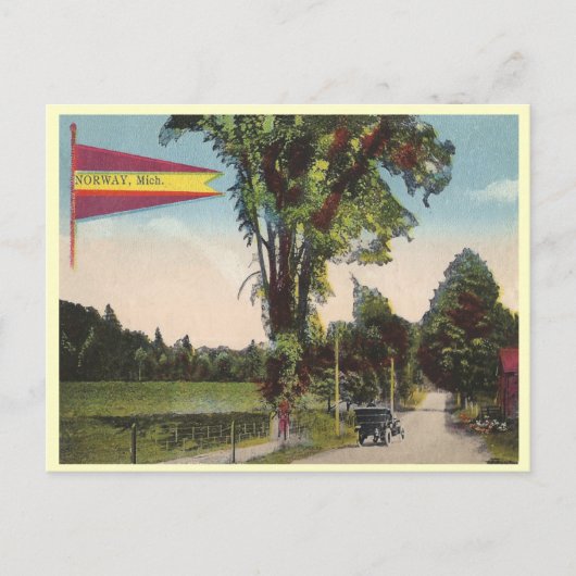 ヴィンテージノルウェーミシガン ポストカード (正面)