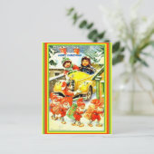 ヴィンテージノルウェーヴィンテージトメット、旧車、子供のコピー ポストカード (スタンド正面)