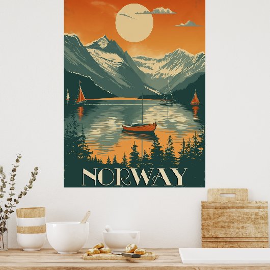 ヴィンテージノルウェー旅行 ポスター (キッチン)