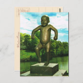 ヴィンテージノルウェー、オスロの彫刻公園 ポストカード (正面/裏面)