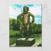 ヴィンテージノルウェー、オスロの彫刻公園 ポストカード (正面)