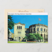 ヴィンテージノルウェー、オスロ国民議会 ポストカード (正面/裏面)