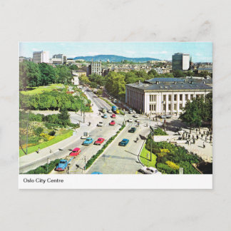 ヴィンテージノルウェー、オスロ市中心部、1950年代頃 ポストカード