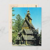 ヴィンテージノルウェー、オスロ、ステーブ教会 ポストカード (正面/裏面)