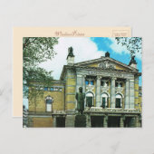 ヴィンテージノルウェー，オスロ，国立劇場 ポストカード (正面/裏面)