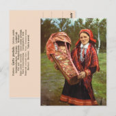 ヴィンテージノルウェー、サーミ語の母とベビー、ラップランド ポストカード (正面/裏面)