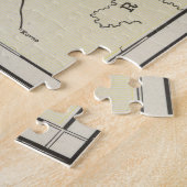 ヴィンテージノルウェー・スウェーデンの地図（1901年） ジグソーパズル (側面)