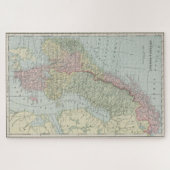 ヴィンテージノルウェー・スウェーデンの地図（1901年） ジグソーパズル (横)