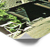 ヴィンテージノルウェー、ステーブ教会 ポスター (角)