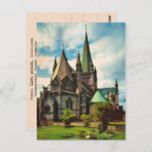 ヴィンテージノルウェー、トロンハイム大聖堂 ポストカード (正面/裏面)