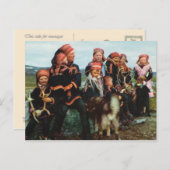 ヴィンテージノルウェー、ラップランド、サーミ族1950 ポストカード (正面/裏面)