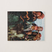 ヴィンテージノルウェー、ラプランドのSami家族1950年 ジグソーパズル (横)