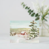 ヴィンテージノルウェー、山の冬 ポストカード (スタンド正面)