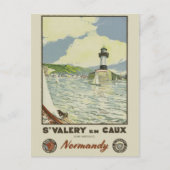 ヴィンテージノルマンディフランスのフランスコーストライトハウス ポストカード (正面)
