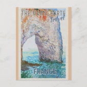 ヴィンテージノルマンディフランスマネポルテアーチトラベル ポストカード (正面)