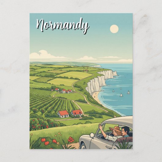 ヴィンテージノルマンディフランス旅行 ポストカード (正面)