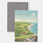 ヴィンテージノルマンディフランス旅行 マグネット (正面/裏面)