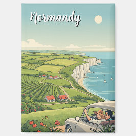 ヴィンテージノルマンディフランス旅行 マグネット
