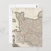 ヴィンテージノルマンディーの地図(1771年) ポストカード (正面/裏面)