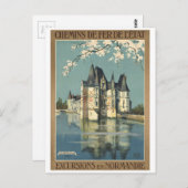 ヴィンテージノルマンディー・フランス鉄道 ポストカード (正面/裏面)