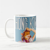 ヴィンテージノースウェ広告スト航空のポスター コーヒーマグカップ (左)