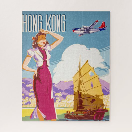 ヴィンテージノースウェ広告スト航空のポスター ジグソーパズル (縦)