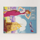 ヴィンテージノースウェ広告スト航空のポスター ジグソーパズル (横)