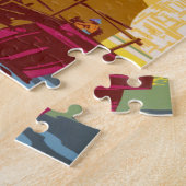 ヴィンテージノースウェ広告スト航空のポスター ジグソーパズル (側面)