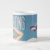 ヴィンテージノースウェ広告スト航空のポスター ジャンボコーヒーマグカップ (正面)