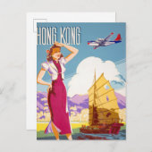 ヴィンテージノースウェ広告スト航空のポスター ポストカード (正面/裏面)