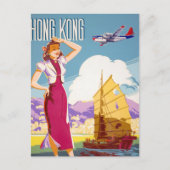 ヴィンテージノースウェ広告スト航空のポスター ポストカード (正面)