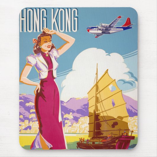 ヴィンテージノースウェ広告スト航空のポスター マウスパッド (正面)