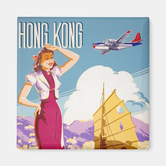 ヴィンテージノースウェ広告スト航空のポスター マグネット (正面)