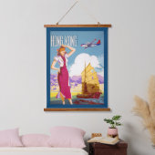 ヴィンテージノースウェ広告スト航空のポスター 吊り下げ型タペストリー (寝室)