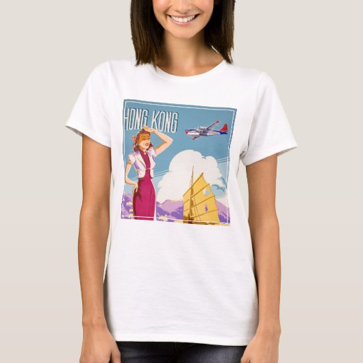 ヴィンテージノースウェ広告スト航空のポスター Tシャツ (正面)