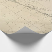 ヴィンテージノースカロライナとバージニア州沿岸地図 ラッピングペーパー (コーナー)