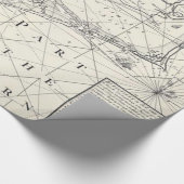 ヴィンテージノースカロライナの地図(1738) ラッピングペーパー (コーナー)