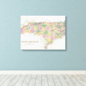 ヴィンテージノースカロライナの地図(1827) キャンバスプリント (インサイチュ (ウッドフロア))