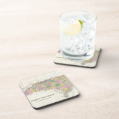 ヴィンテージノースカロライナの地図(1827) コースター (右側)