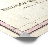 ヴィンテージノースカロライナの地図(1827) ポスター (角)