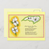 ヴィンテージノースカロライナ州の花、詩 ポストカード (正面/裏面)