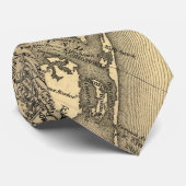 ヴィンテージノースカロライナ州沿岸の地図(1887) ネクタイ (ロール)